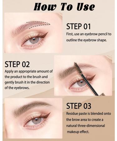  LYSdefeu Eyebrow Color Gel Waterproof Long Lasting Light Blonde Colorful Gel Volume Extension Mascara Eye Makeup for Women (01#light blonde) - Buy Online on GoSupps.com