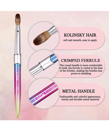 Real Kolinsky Acrylic Nail Brush Set - Sizes 8/10/12/14 - Professional Nail Art Tools for DIY Manicure - Gradient Design - Buy Online on GoSupps.com