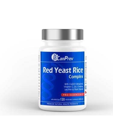 CanPrev - Red Yeast Rice Complex 120 Capsules Support Cardiovascular Health with Antioxidant Rich Supplement 120 count (Pack of 1)