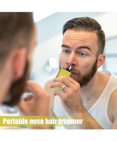 Nose Hair Trimmer Rechargeable Nose Trimmer | Waterproof Ear Trimmer and Body Grooming Portable Nose Clippers for Men Yellow - Buy Online on GoSupps.com