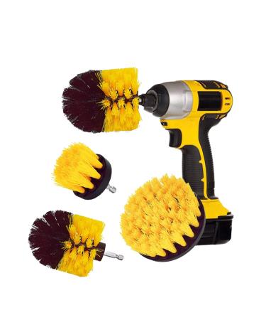 Drill Brush Attachment Set Power Scrubber Brush Cleaning Kit for Grout Tiles Sinks Car Bathtub Bathroom and Kitchen Surface 3 Pack