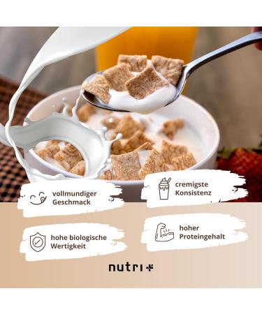 Nutri+ Vegan Whey Cinnamon Cereal 1kg - High Protein Shake & Lactose-Free Vegan Protein Powder - 1000g Cinnamon Protein Complex - Buy Online on GoSupps.com