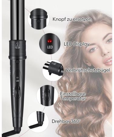 CCKeyin 5 In 1 Curling Iron Set | Multifunctional Ceramic Curler Kit for Large & Small Curls | International Shipping Available - Buy Online on GoSupps.com
