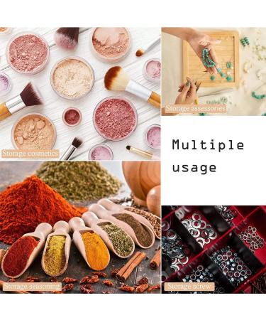 Plastic Jars Round with Black Lids 40 Pieces Mini 10g/10ml Portable Empty Clear Container for Lotion Cream Ointments Travel Make Up Storage Eye shadow Rhinestone Samples - Buy Online on GoSupps.com