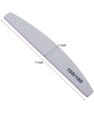 25 Pieces Professional Double Sided 100/180 Grits Nail Files and Buffers - Manicure Tool for Acrylic Nails - Pack of 1 - Buy Online on GoSupps.com