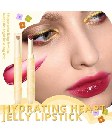Jelly Lipstick - Heart Shape Tinted Lip Gloss | Hydrating Plumping Serum Lip Balm | Non-Sticky High-Shine Makeup - International Shipping Available - Buy Online on GoSupps.com