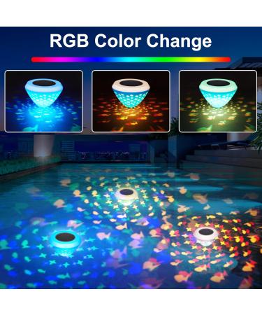 Xudengw Solar Floating Pool LED Lights - Diamond-Shaped Multi-Color Waterproof Garden Decor (2 PCS) - Buy Online on GoSupps.com