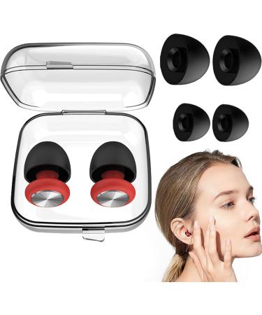 Noise Canceling Earplugs | 25-28db Reusable Noise-Reducing Earplugs | Soft Black Silicone Ear Plug | Comfortable Quiet Ear Plugs | Round Reusable Hearing Protection for Travel Work Black Red 1 count (Pack of 1) - Buy Online on GoSupps.com