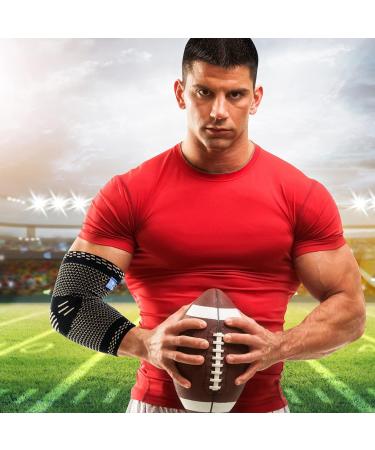 ABYON Copper Elbow Compression Sleeve (2 Pack) - Medical Grade Brace for Tendonitis, Tennis Elbow, Arthritis - Breathable & Supportive - XL Black - Buy Online on GoSupps.com