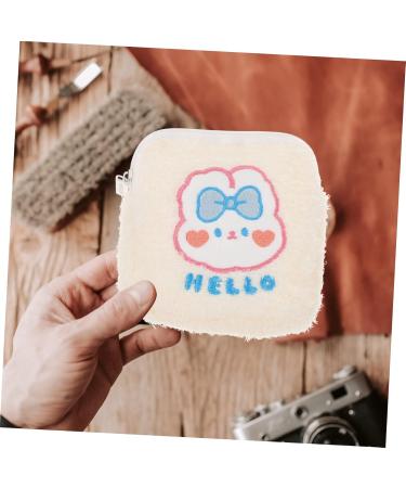 Shop Lurrose Decorative Napkin-Storage Bag | Multi-purpose Travel Bag for Women | Cute White 13x13cm Upholstery Pocket Wet Bag - Buy Online on GoSupps.com