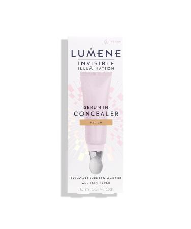 Lumene Invisible Illumination Serum Concealer - Vitamin E Hydrating Color Corrector for Dark Circles - Medium (10ml) - Buy Online on GoSupps.com