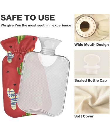 Cactus Plant Hot Water Bottle 1L - BPA Free Small Bag for Pain Relief & Hot/Cold Compress - Buy Online on GoSupps.com
