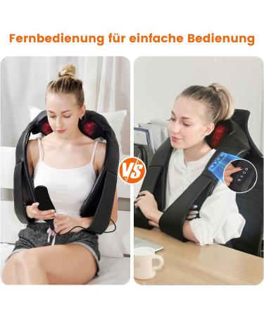 Ikristin Neck Massage Device - Upgraded 3D Shiatsu Massager with Remote Control Deep Tissue Relief & Warmth for Home & Car - Buy Online on GoSupps.com