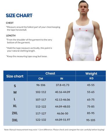 Meetyoo Compression Tank Top for Men - Sleek Muscle Shirt & Body Shaper for Gym & Bodybuilding - White Size L - Buy Online on GoSupps.com