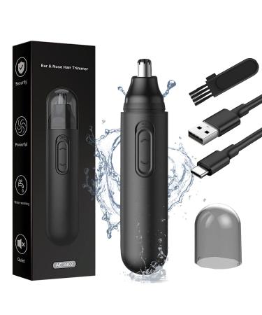 Nose Hair Trimmer for Men Women Painless Nose Trimmer Professional USB Rechargeable Ear & Facial Hair Trimmer IPX7 Waterproof Dual Edge Blades Easy Cleansing