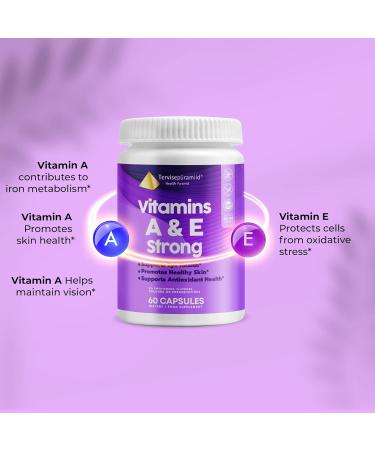 Health Pyramid Vitamins A & E for Healthy Vision, Skin & Bone Support - 60 Vegan Capsules - Buy Online on GoSupps.com