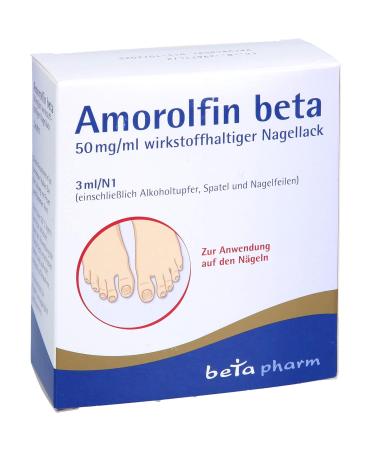 Buy AMOROLFIN Beta 50 mg/ml Nail Polish 3 ml - Effective Antifungal Treatment for Healthy Nails - Fast International Shipping - Buy Online on GoSupps.com
