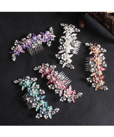 Angoily Floral Hair Accessories Rhinestone Barrettes Bride Hair Jewels for Women Hair Accessories Hair Accessories for Women Hair Clip Hair Pin Alloy Headwear Comb Miss Grace - Buy Online on GoSupps.com