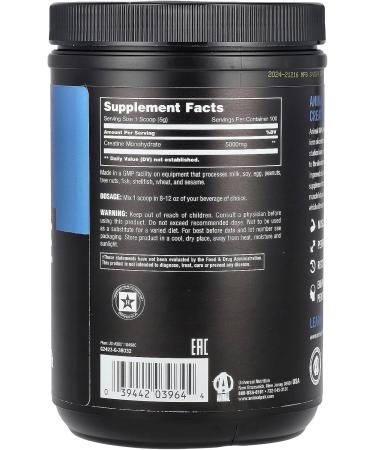 Buy Animal Micronized Creatine Monohydrate Powder Unflavored - 1.1 lb (500 g) | Premium Quality Creatine for Muscle Gain & Performance - International Shipping Available - Buy Online on GoSupps.com
