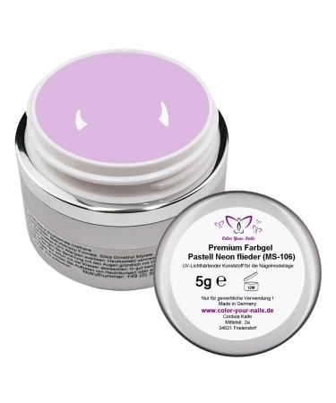 5g Premium PASTEL Neon Color Gel Lilac (MS-106) opaque in 1 coat