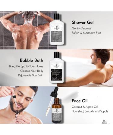 Charcoal Luxury Bath Gift Basket for Men - 23pcs Home Spa Kit with Body Wash, Lotion, Nail Care, Bath Salt - Perfect Father's Day or Birthday Gift - Buy Online on GoSupps.com
