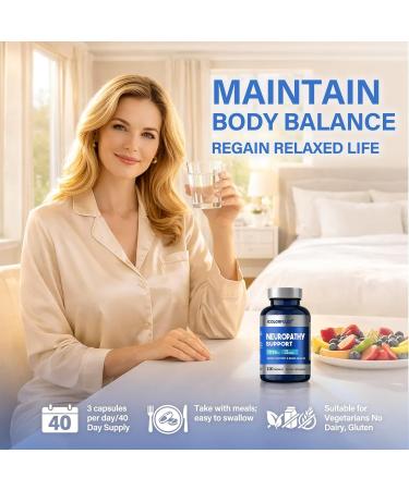icolorfuled Neuropathy Supplements Nerve Savior for Neuropathy with 600 Mg Alpha Lipoic Acid & B Vitamins Fortify Nerves in Fingers Hands Neck Toes & Feet 120 Capsules | 40-Day Supply - Buy Online on GoSupps.com