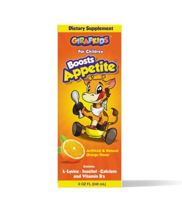 PHARMADEL GirafKids Appetite Vitamins for Kids   8Fl Oz Appetite Boost Syrup   L-Lysine  Inositol  Calcium and Vitamins   Orange Flavor   Premium Energy Booster  Improves Appetite - Buy Online on GoSupps.com