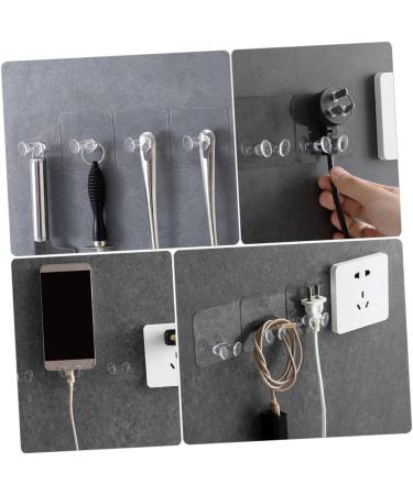 UKCOCO 20 Clear Sticky Hooks - No Drilling Self-Adhesive Wall Hooks for Home & Office - Transparent Multifunctional Plug-In Wreath Holders - Buy Online on GoSupps.com