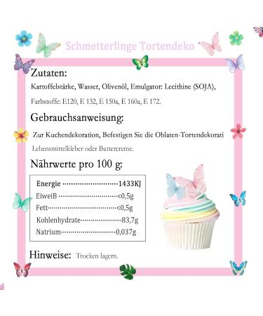 Catelves 40 Edible Butterflies for Cake Decoration | Perfect for Birthday Cakes | Elegant Edible Cake Toppers - Buy Online on GoSupps.com