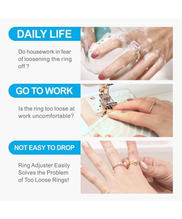 Invisible Ring Size Adjuster - 12 Pack - Clear Spiral Silicone Resizer for Loose Rings - Fit Any Ring Guard - Transparent Jewelry Sizer - AdnesUSA - Buy Online on GoSupps.com