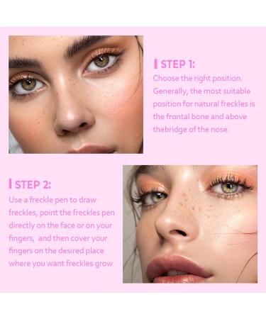  Teksome Fake Freckles - Face Spot Pen - 2-in-1 Waterproof Beauty - Fake Freckles and Eyeliner Stencils for Natural Skin Makeup - Buy Online on GoSupps.com