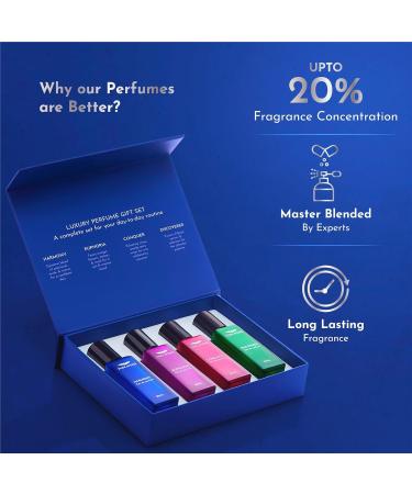 Luxury Perfume Gift Set For Men 4x20ml 2.70 FL.OZ | Euphoria Conquer Harmony & Discoverer Perfume | Eau De Parfum | Long Lasting Smell | - Buy Online on GoSupps.com