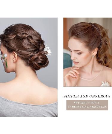 4-Piece Banana Hair Clips for Women - Retro Fishtail Hair Comb Grips (2 Styles) - Buy Online on GoSupps.com