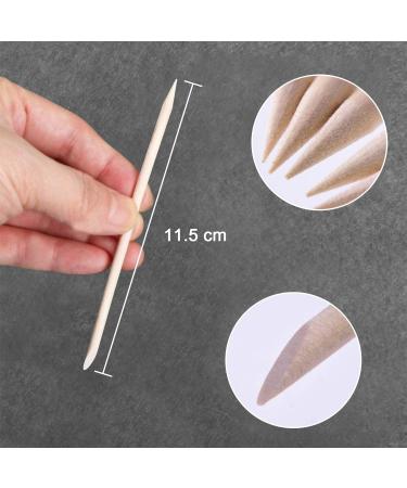 100 Pcs 4.3in Wooden Orange Sticks Nail Cuticle Pusher Remover for Manicure & Pedicure - Buy Online on GoSupps.com
