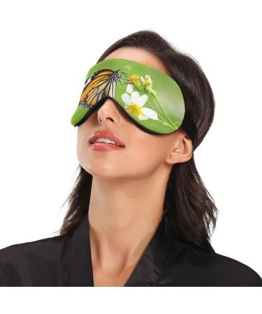 Haskirky Light Blocking Eye Mask | Breathable & Adjustable for Men and Women | Perfect for Travel, Yoga, Meditation | Deep Sleep - Tiger Butterfly Design - Buy Online on GoSupps.com