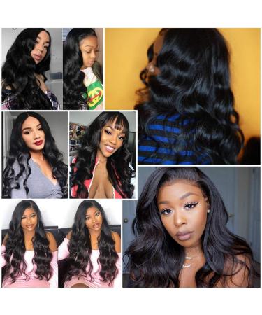 Viennois 14 Inch Brazilian Lace Front Human Hair Wig | Pre Plucked 150% Density 10A Body Wave HD Lace Front Wig with Baby Hair | Natural Hairline Glueless Frontal Wig (14inch) - Buy Online on GoSupps.com