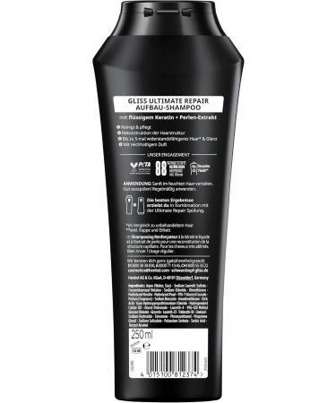 Gliss Ultimate Repair Shampoo (250 ml) Liquid Keratin Shampoo and Pearl Extract Keratin Shampoo for Damaged and Dry Hair - Buy Online on GoSupps.com