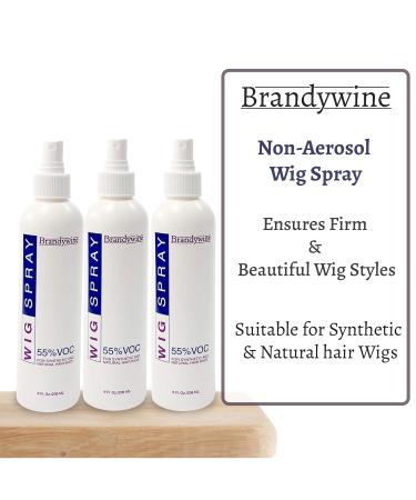 Brandywine Non-Aerosol Wig Spray for Synthetic and Natural Hair Wigs (3 Pack) 0.33 Ounce (Pack of 3) - Buy Online on GoSupps.com