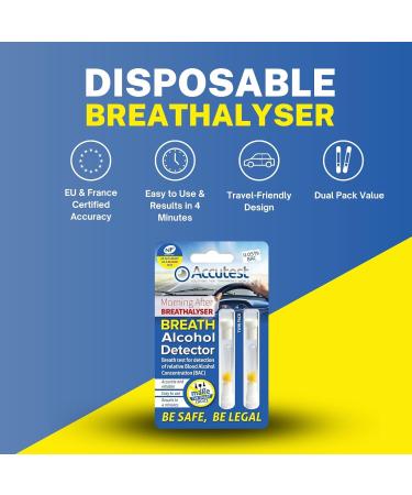Buy Accutest Disposable Alcohol Test - 2 Pieces EU Certified | International Shipping Available - Buy Online on GoSupps.com