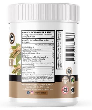 AKI American Ginseng Powder - High-Quality 4% Ginsenosides for Coffee, Smoothies | 1.5 oz (42.5g) Pack of 1 - Buy Online on GoSupps.com