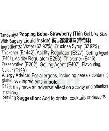 Strawberry Popping Boba Pearls for Bubble Tea Dessert Toppings Cocktails - Tanoshiya - 1.3KG (Pack of 6) - Buy Online on GoSupps.com