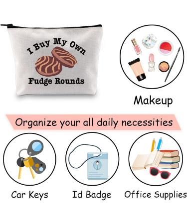JXGZSO Funny Fudge Rounds Gift I Buy My Own Fudge Rounds Cosmetic Bag Fudge Rounds Lover Gift I Buy My Own Fudge Rounds - Buy Online on GoSupps.com