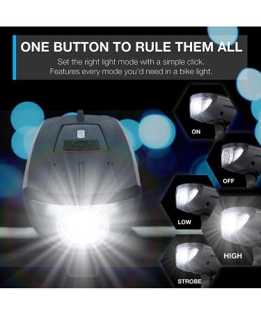 Vont Rechargeable Bike Light Set Easy Tool-Free Installation, 3 Modes, Waterproof Front and Back Illumination for All Bikes - Lightweight and Durable - Buy Online on GoSupps.com