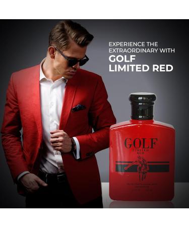 GOLF LIMITED RED Men's Perfume Exclusive & Bold Fragrance with Citrusy Top Notes Spicy Heart and Rich Woody Base 100ML for Sophisticated Occasions GOLF LIMMITED RED 3.4 Fl Oz (Pack of 1) - Buy Online on GoSupps.com