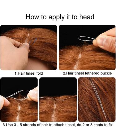 48 Hair Tinsel - 800 Glitter Strands | Shining Pink Fairy Hair Sparkle Extensions | Easy Apply Bling for Parties | HOLOGY HAIR Accessories for Girls - Buy Online on GoSupps.com