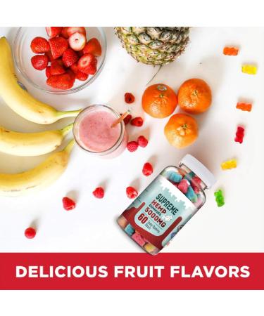 Premium Supreme Hemp Gummies 5000mg - 120 Count | High-Quality CBD Infused Edibles - Buy Online on GoSupps.com