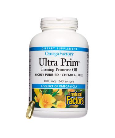 Natural Factors OmegaFactors Ultra Prim Evening Primrose Oil 1000 mg 240 Softgels