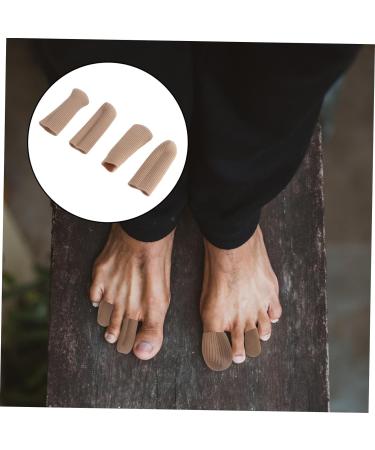 Healifty 2 Pairs Finger Guard Toe Sleeves Gel Cushions - Silicone Toe Protector for Separator and Cushioning - Red Blush Nylon - Buy Online on GoSupps.com