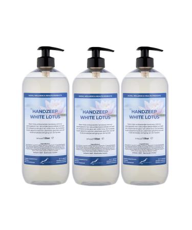 Claudius White Lotus 1L Hand Soap - Pack of 3 - With Pumps