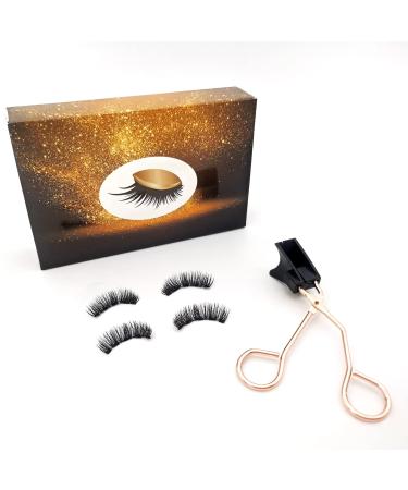 Magnetic Eyelashes Applicator Tool Kit  Magnetic Eyelash Clip  Reusable Glue-free Ultra Thin 5-Magnet False Lash  Magnetic False Eyelashes - 2 Pairs / 8 Pcs